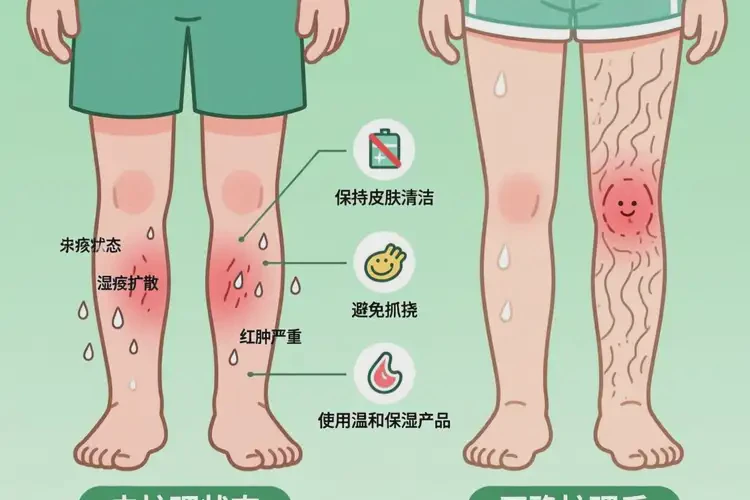 青年人大腿上出現(xiàn)濕疹不管它會自己自愈嗎(圖2)
