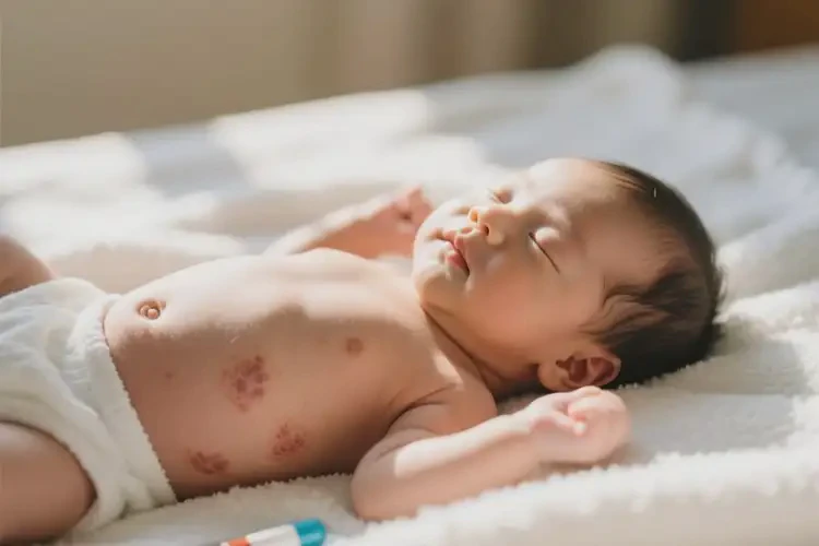 新生兒肚子出濕疹能夠徹底治愈嗎(圖3)