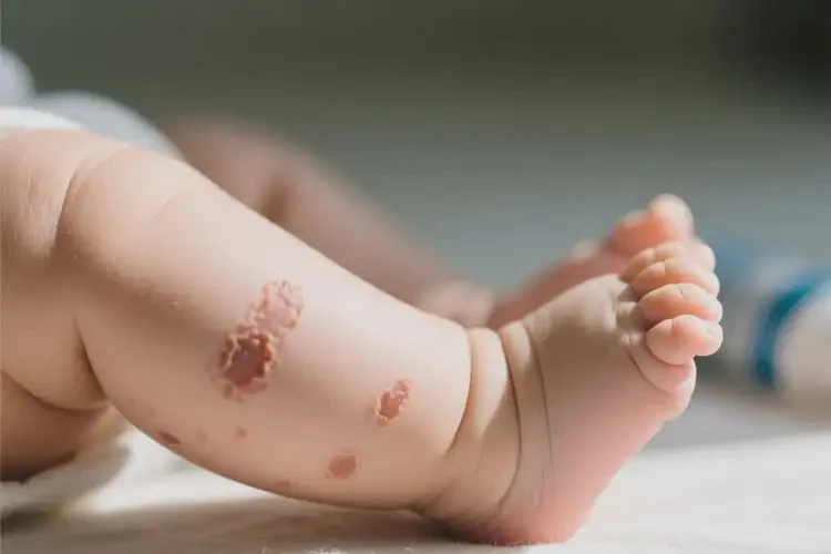 嬰兒小腿出現(xiàn)濕疹不管它會(huì)自己自愈嗎(圖2)