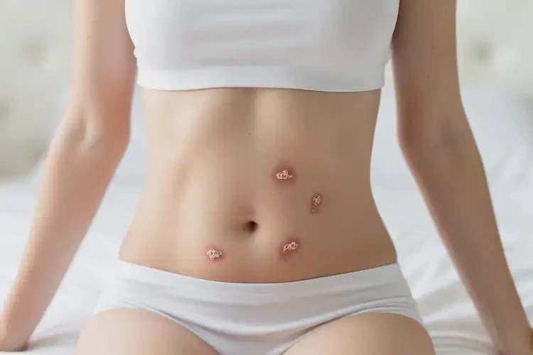 女生肚子上偶爾長濕疹不管它會(huì)自己自愈嗎(圖3)