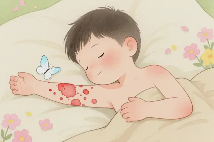 小孩手臂上偶爾長濕疹能夠徹底治愈嗎(圖2)