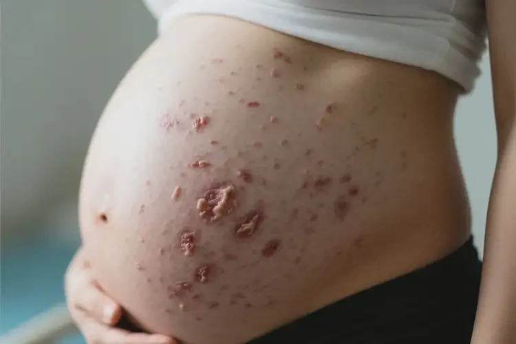 產(chǎn)婦肚子偶爾起濕疹不管它會自己痊愈嗎(圖2)