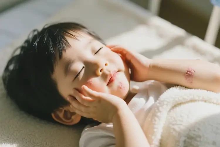 兒童臉上容易長濕疹不管它會(huì)自己痊愈嗎(圖2)