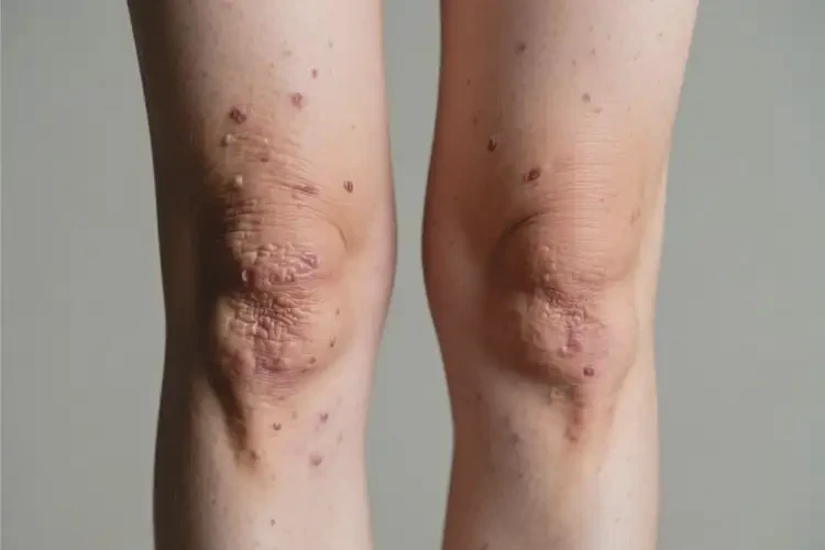 女性小腿上偶爾長濕疹不管它會自己自愈嗎(圖2)