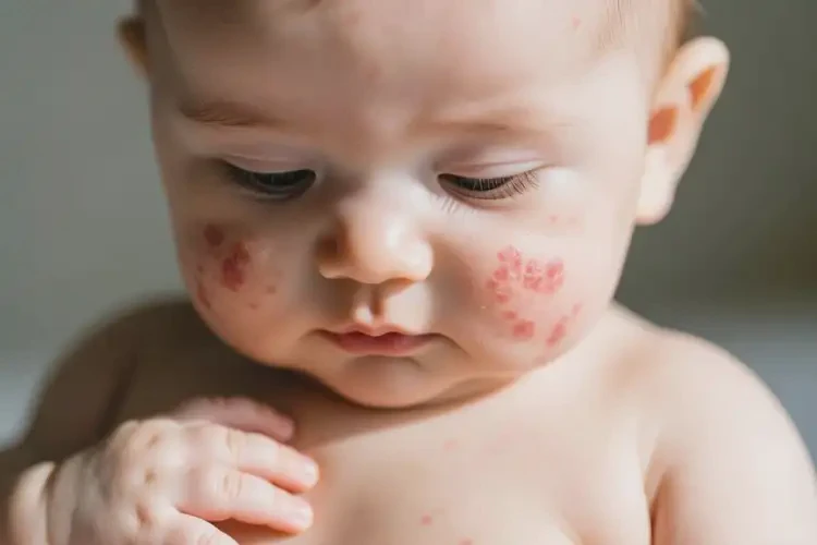 寶寶面部容易長(zhǎng)濕疹不管它會(huì)自己自愈嗎(圖1)