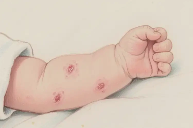 嬰幼兒手臂上偶爾起濕疹不管它會(huì)自己痊愈嗎(圖1)