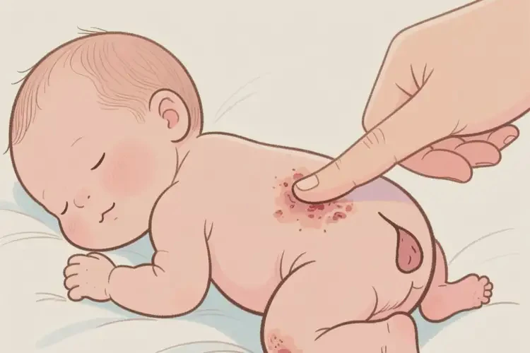 新生兒肛周容易長濕疹不管它會(huì)自己痊愈嗎(圖2)