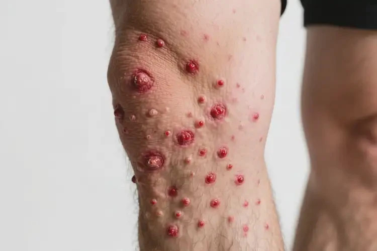 男人大腿容易長(zhǎng)濕疹不管它會(huì)自己自愈嗎(圖1)