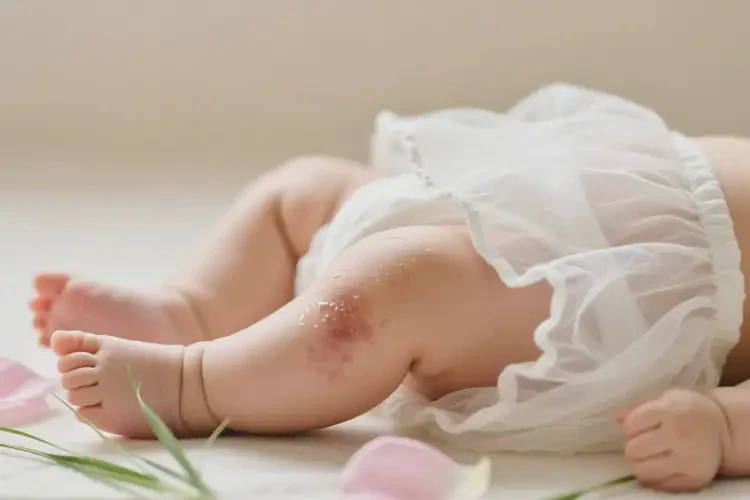 婴幼儿大腿上经常起湿疹可以彻底自愈吗(图1)