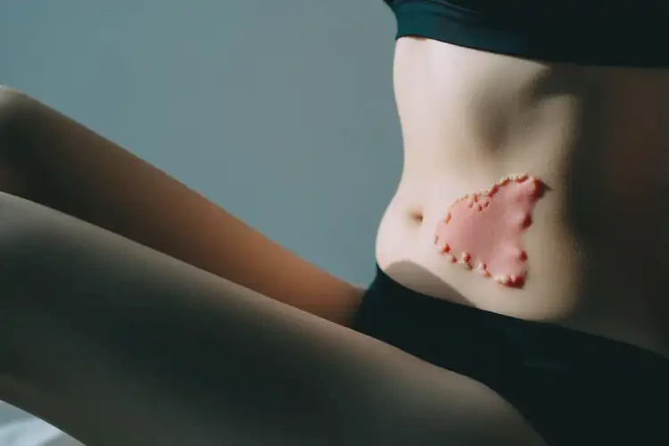 女生肚子上長(zhǎng)濕疹不管它會(huì)自己痊愈嗎(圖1)