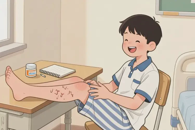 中學生大腿上有濕疹可不可以徹底自愈(圖1)