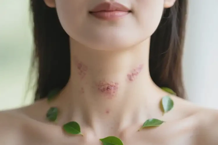 女性脖子上起濕疹能夠徹底治愈嗎(圖1)