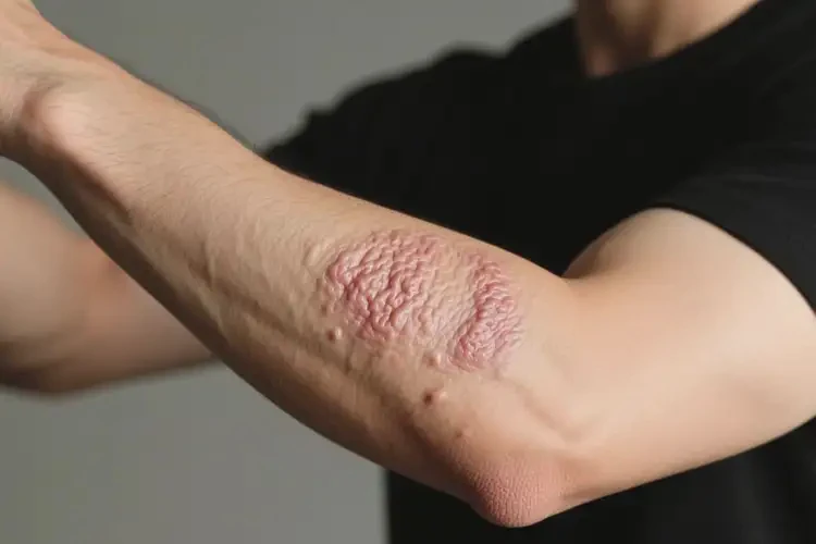 男人手臂容易起濕疹不管它會(huì)自己痊愈嗎(圖1)