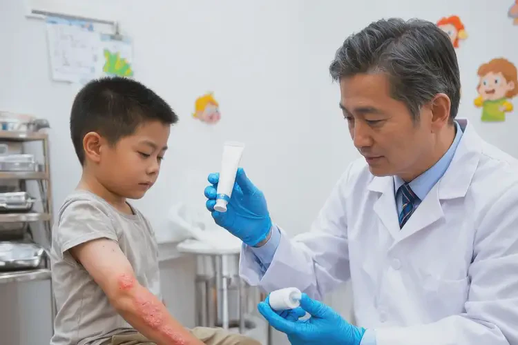 小兒手臂上偶爾起濕疹能夠徹底治愈嗎(圖3)