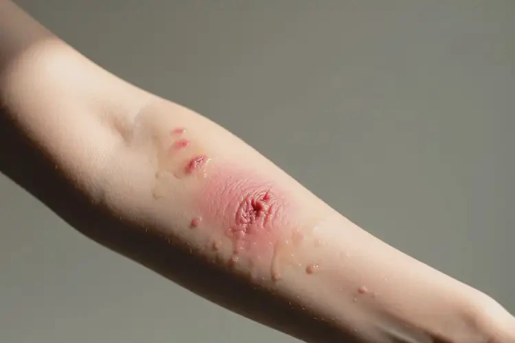 女人手臂上經(jīng)常起濕疹不管它會(huì)自己好嗎(圖2)