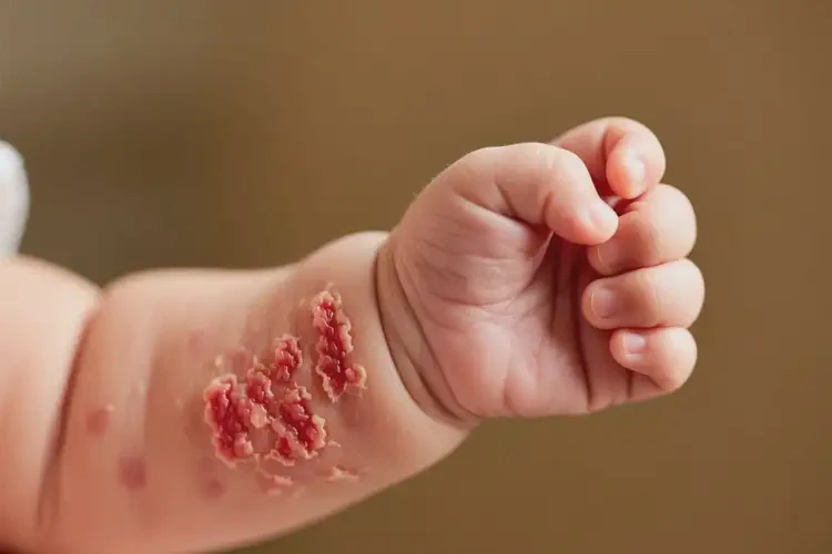 婴儿手臂出现湿疹不管它会自己好吗(图2)