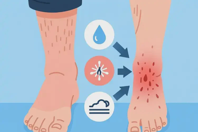 男人腳上有濕疹能徹底自愈嗎(圖3)