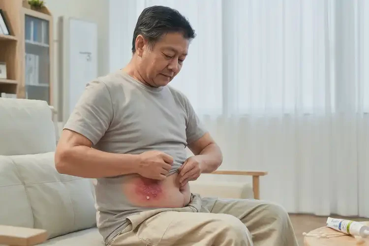 男性肚子上出湿疹能靠自己自愈吗(图1)