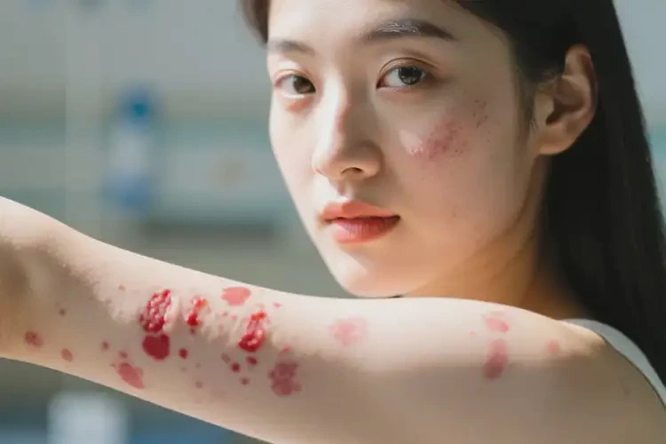 女生身上出現(xiàn)濕疹不管它會(huì)自己好嗎(圖3)