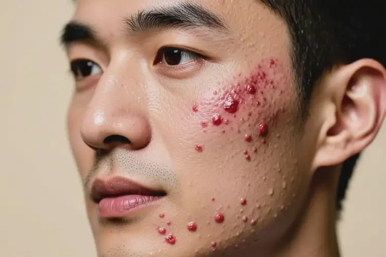 男人脸上经常起湿疹不管它会自己自愈吗(图1)