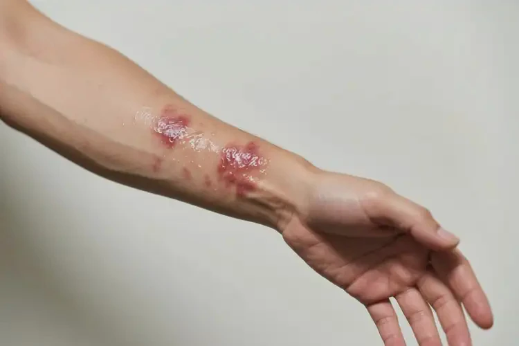 男性手臂上出現(xiàn)濕疹可以徹底自愈嗎(圖3)