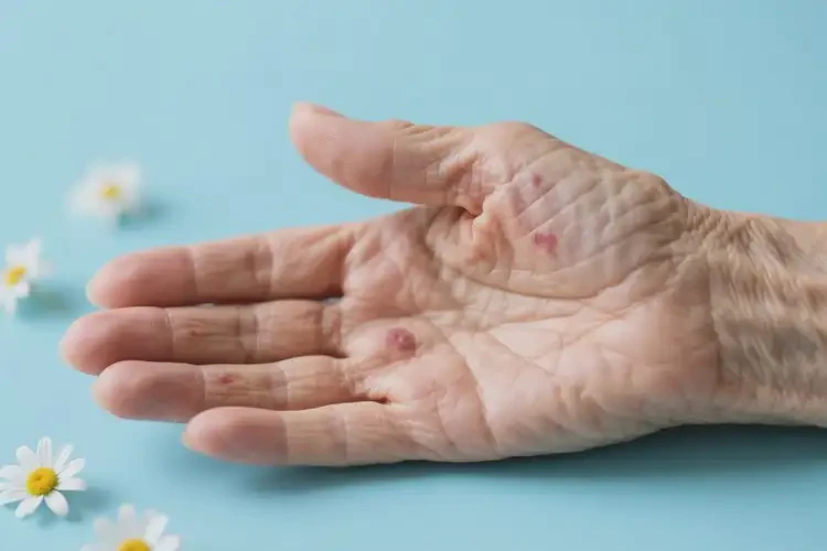 老年人手上偶爾長濕疹能徹底自愈嗎(圖1)