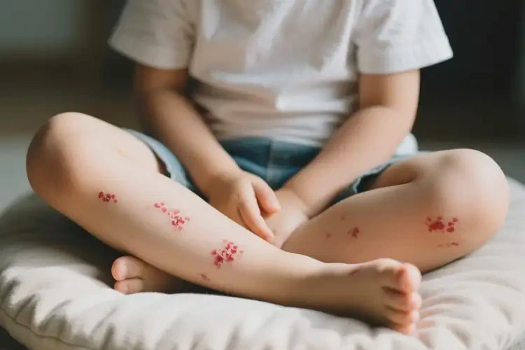 孩子小腿上偶爾長(zhǎng)濕疹不管它會(huì)自己自愈嗎(圖1)