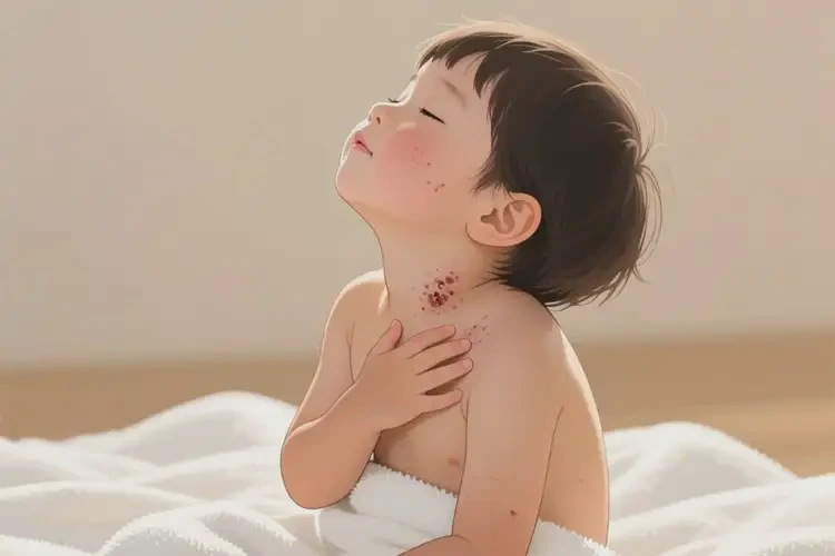 孩子脖子上起湿疹不管它会自己好吗(图3)