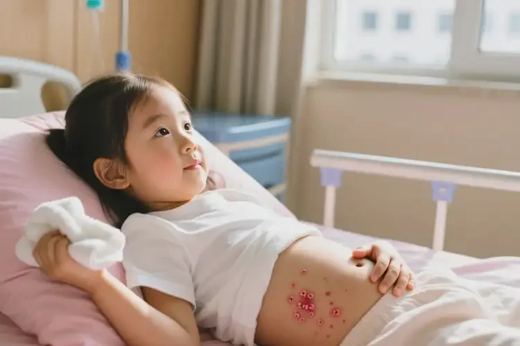 少兒肚子上有濕疹不管它會自己痊愈嗎(圖3)