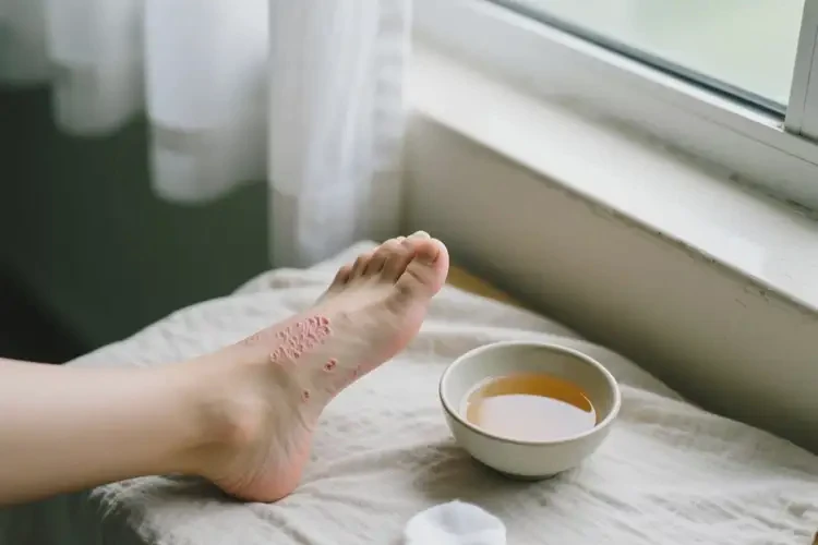 大學(xué)生腳上長濕疹可以徹底自愈嗎(圖2)