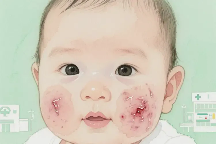 寶寶面部出濕疹能徹底自愈嗎(圖1)