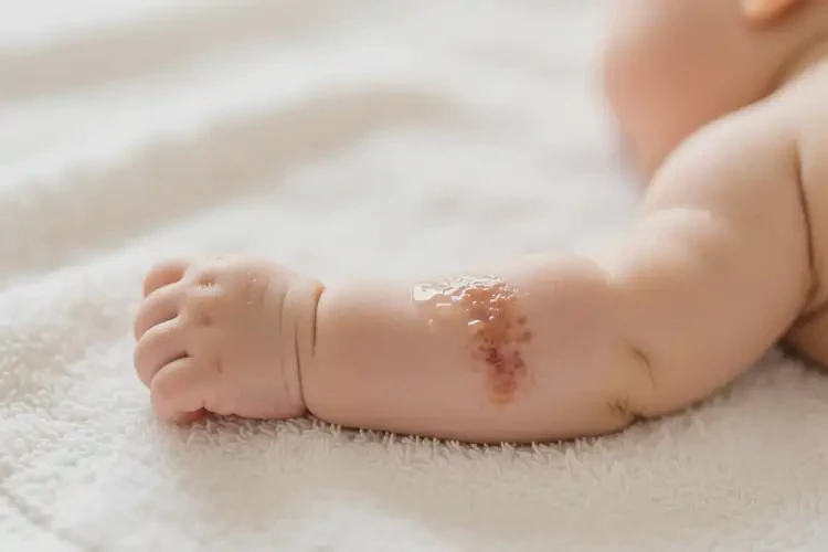 嬰兒手臂上出現(xiàn)濕疹不管它會自己痊愈嗎(圖3)