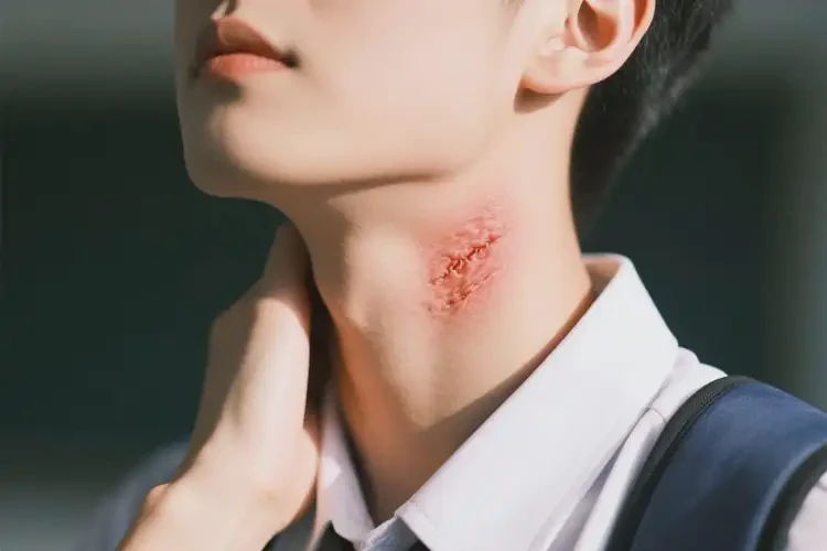 大學生脖子上經(jīng)常起濕疹不管它會自己自愈嗎(圖1)