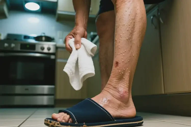 老年人腳上容易起濕疹不管它會自己好嗎(圖1)