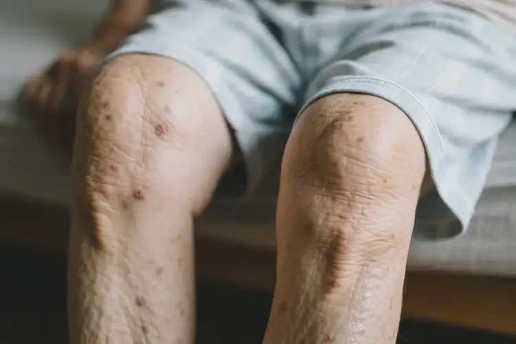 高龄老人大腿偶尔长湿疹不管它会自己好吗(图1)