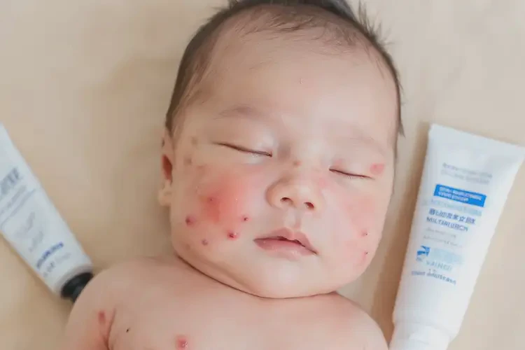 新生兒面部容易起濕疹不管它會(huì)自己自愈嗎(圖3)