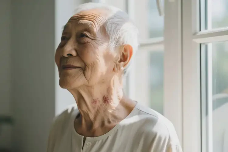 老年人脖子有濕疹可以徹底自愈嗎(圖1)