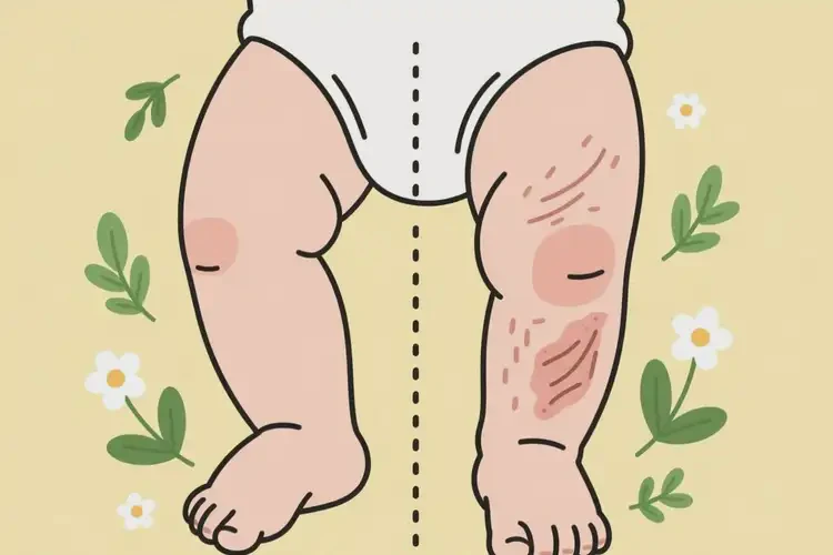 小兒大腿容易起濕疹可以徹底自愈嗎(圖3)