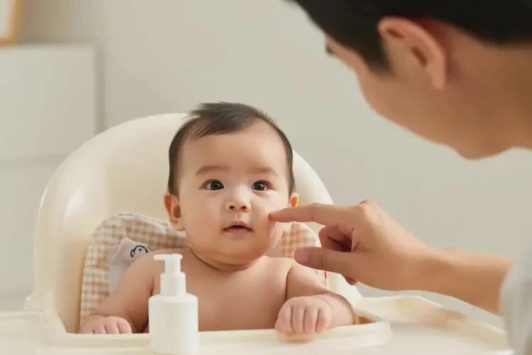 嬰兒面部出現(xiàn)濕疹能夠徹底治愈嗎(圖1)