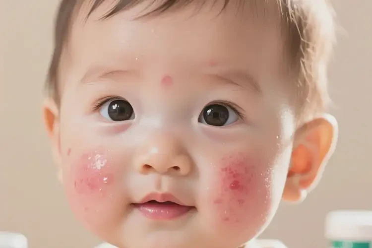 小兒臉上偶爾起濕疹能靠自己自愈嗎(圖1)