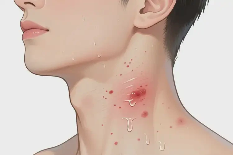 男生脖子上容易長(zhǎng)濕疹不管它會(huì)自己好嗎(圖4)