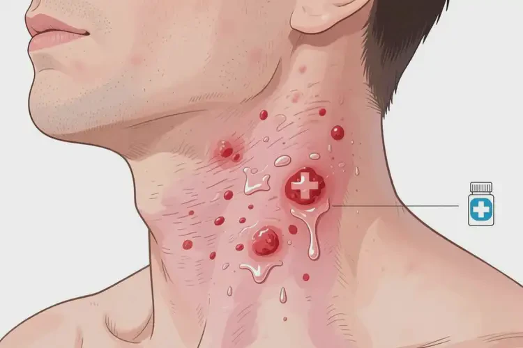 男生脖子上容易長(zhǎng)濕疹不管它會(huì)自己好嗎(圖2)