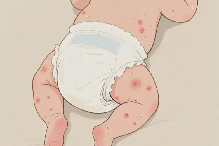 嬰兒屁股上起濕疹能靠自己自愈嗎(圖2)