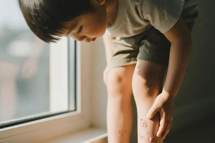 小孩小腿上長(zhǎng)濕疹能靠自己自愈嗎(圖1)