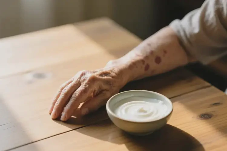 老年人手臂上起濕疹能徹底自愈嗎(圖3)