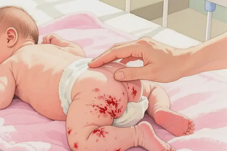 新生兒屁股上出現濕疹不管它會自己痊愈嗎(圖1)