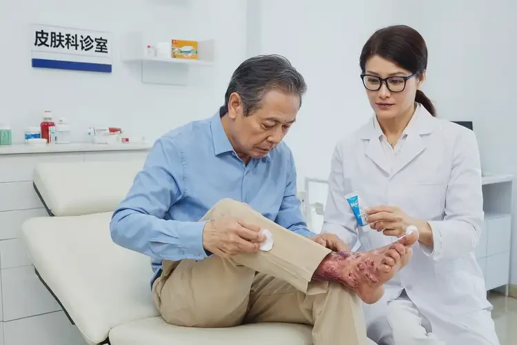 男性腳上出現(xiàn)濕疹不管它會自己好嗎(圖2)