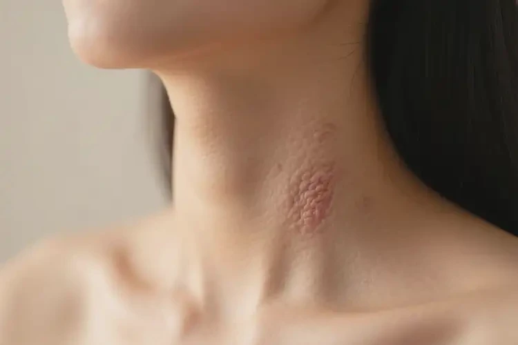 女性脖子出現(xiàn)濕疹能徹底自愈嗎(圖3)