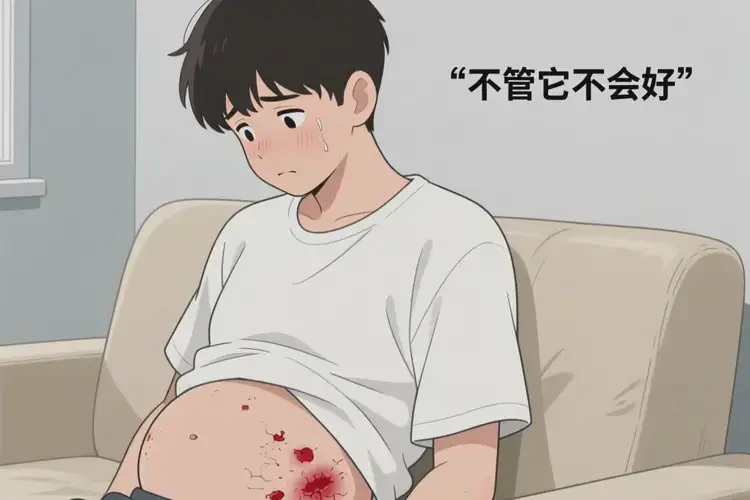 男生肚子上起濕疹不管它會自己好嗎(圖3)