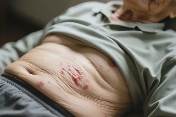 老人肚子起濕疹不管它會(huì)自己痊愈嗎(圖1)